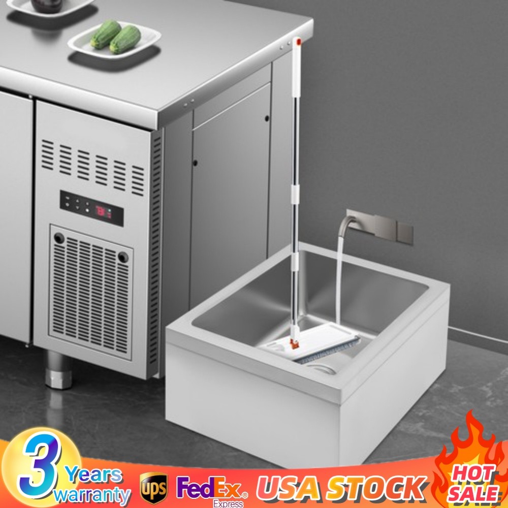 22″L x 19″W x 12″H Stainless Steel Mop Sink Utility Floor Mount Mop Basin Silver