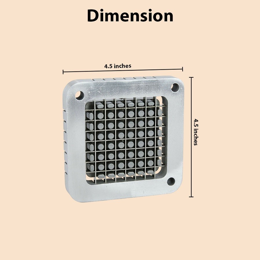 WYZworks 3/8″ Inch 3-Hole Replacement Blades & Pusher for French Fry Cutter