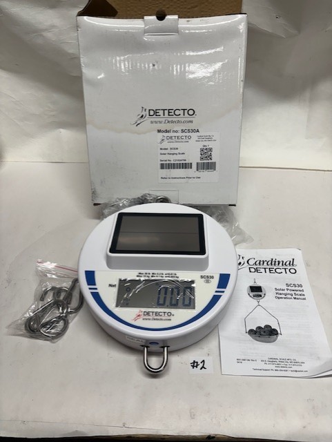 Detecto Solar Hanging Scale 30 lb./15kg Capacity SCS30 (#2) *