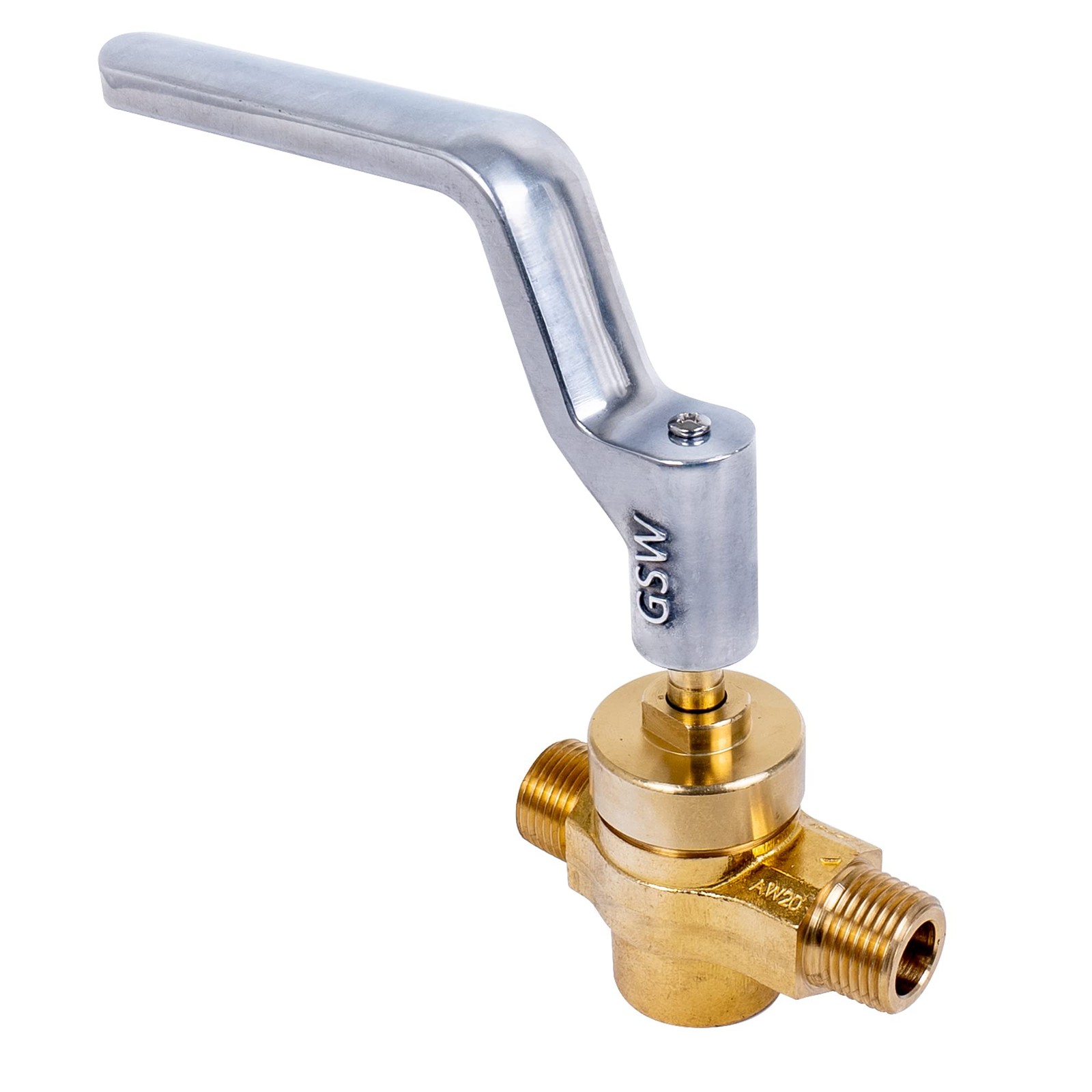 GSW WR-GV Copper Gas Valve with Handle for Commercial Wok Range, CSA 1/2 inch