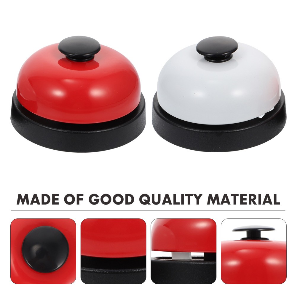 2Pcs Hand Pressing Bell Creative Service Bell Game Ringing Table Calling Bell