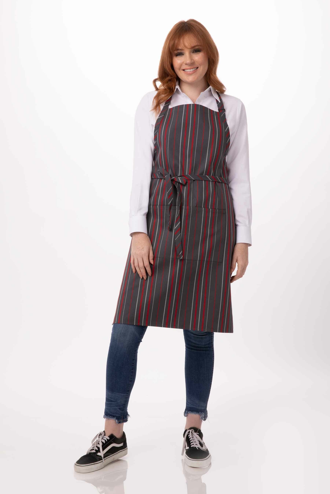 Chef Works Unisex Striped Bib Apron (A550)