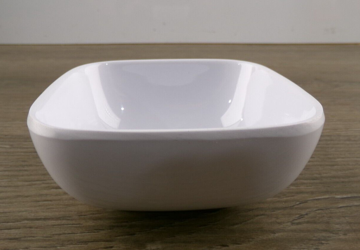 Box of 12 Thunder Group PS3103W Small 5oz Square Melamine Bowls, White, New S3