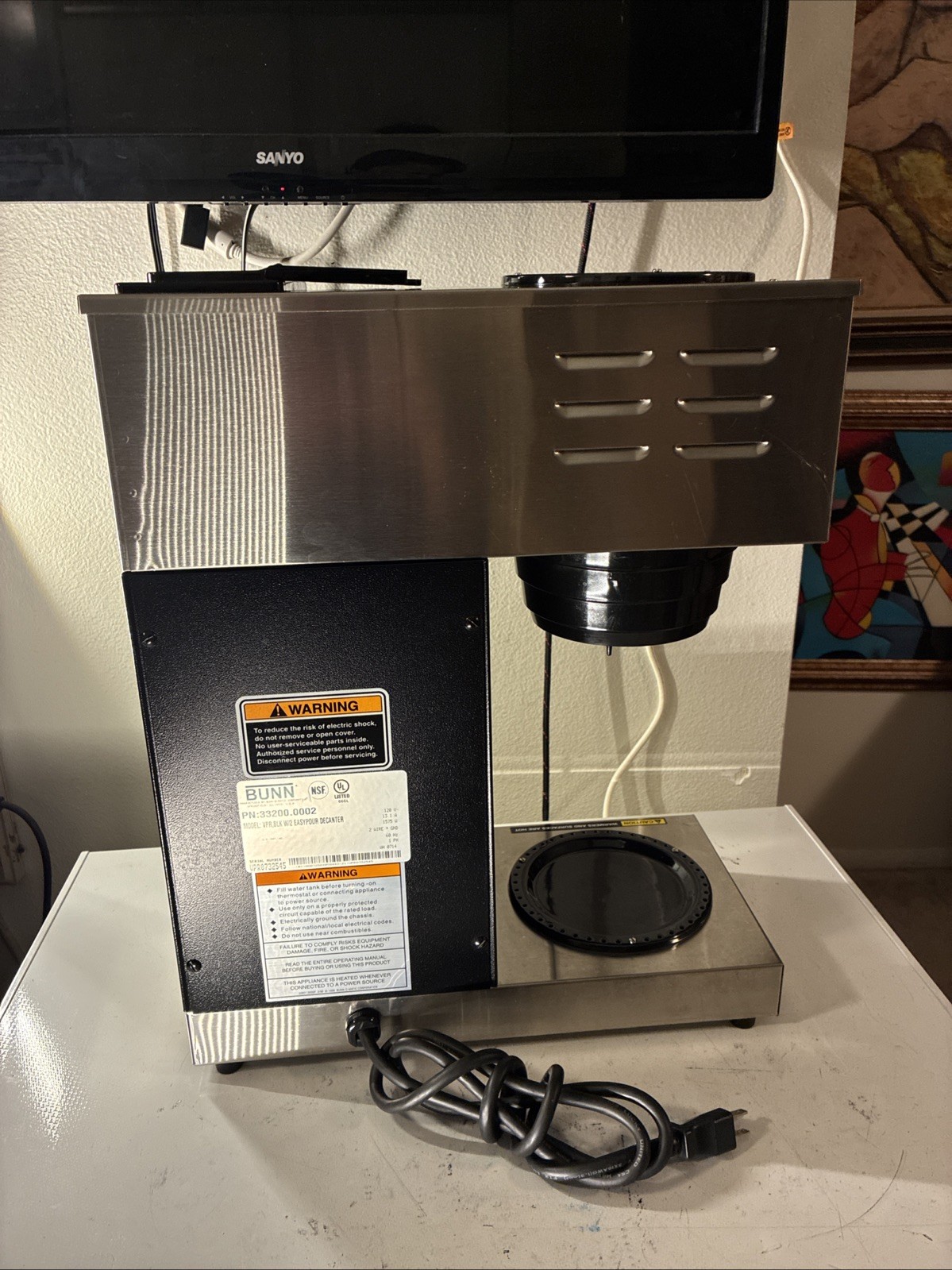 Bunn VPR 33200 Commercial Pour – Over Coffee Maker Dual Warmer (12-Cup) 120V
