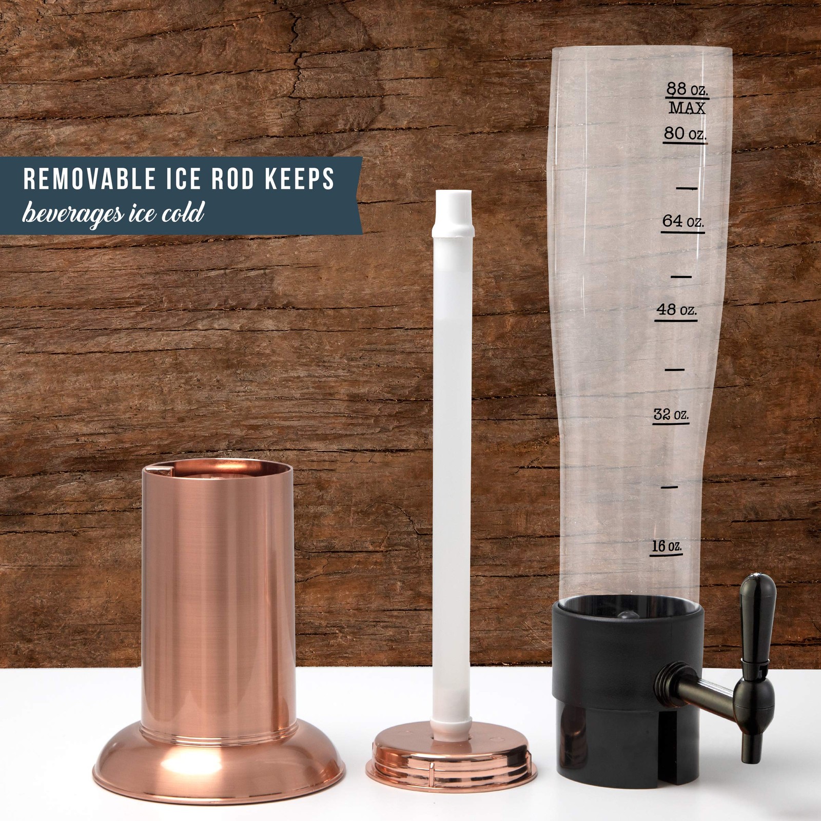 Hammer + Axe Hammer Axe Beverage Dispenser 88 Oz Party Drink Dispenser Ice Tube
