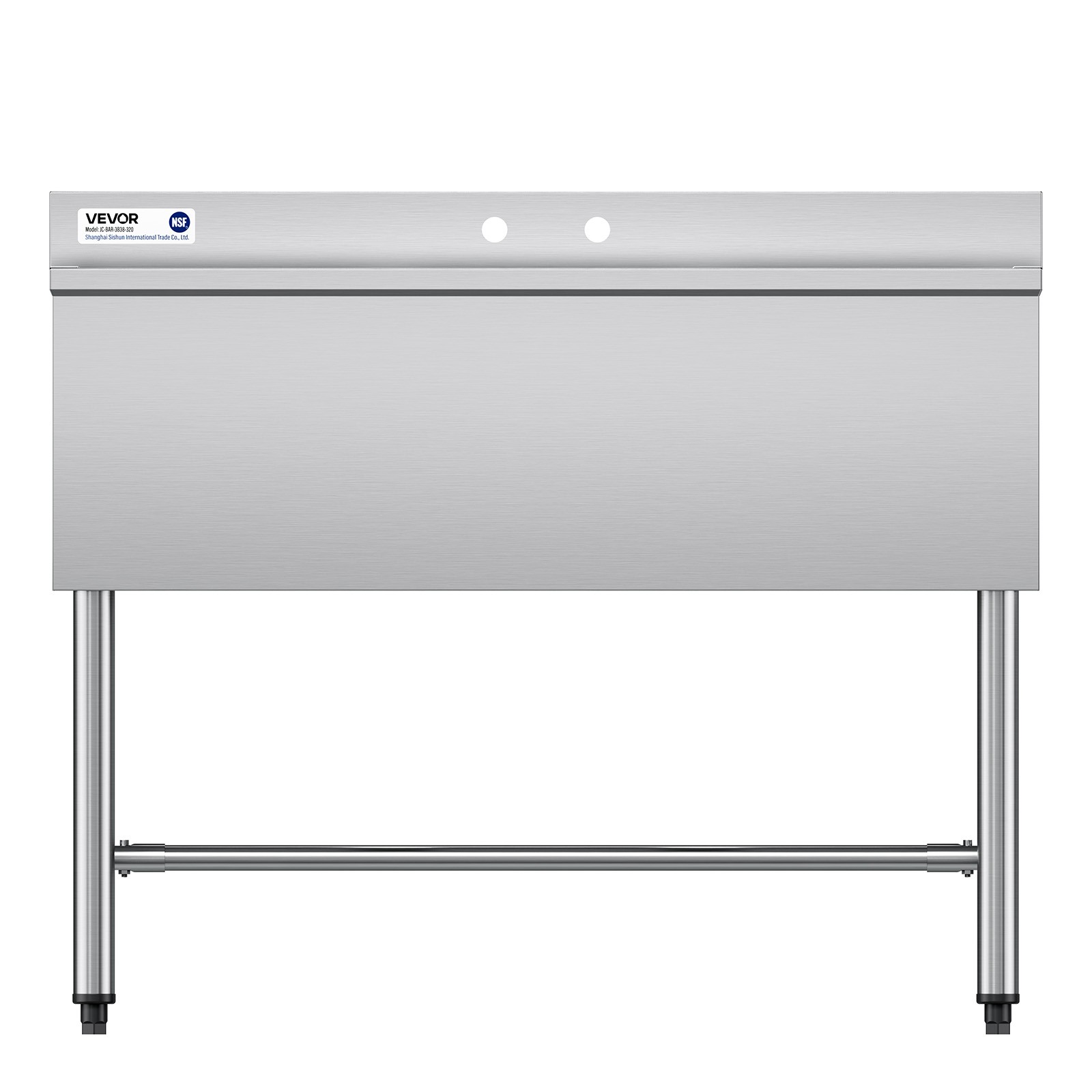 VEVOR 3 Compartment Sink Stainless Steel Commercial Kitchen Under Bar Sink 38.5″