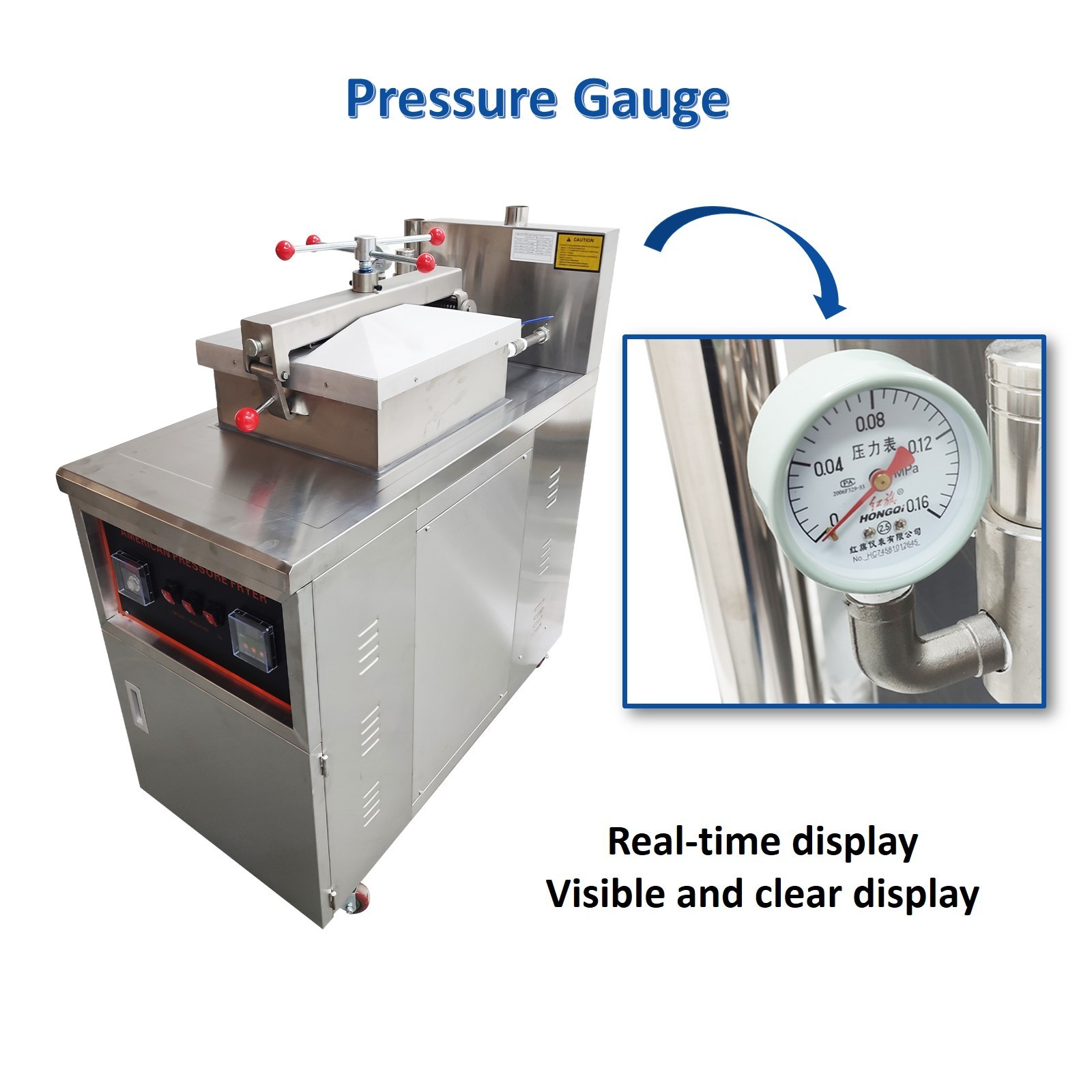 110V Commercial Natural Gas Fried Chicken Stove CNC High Pressure Fried Chicken