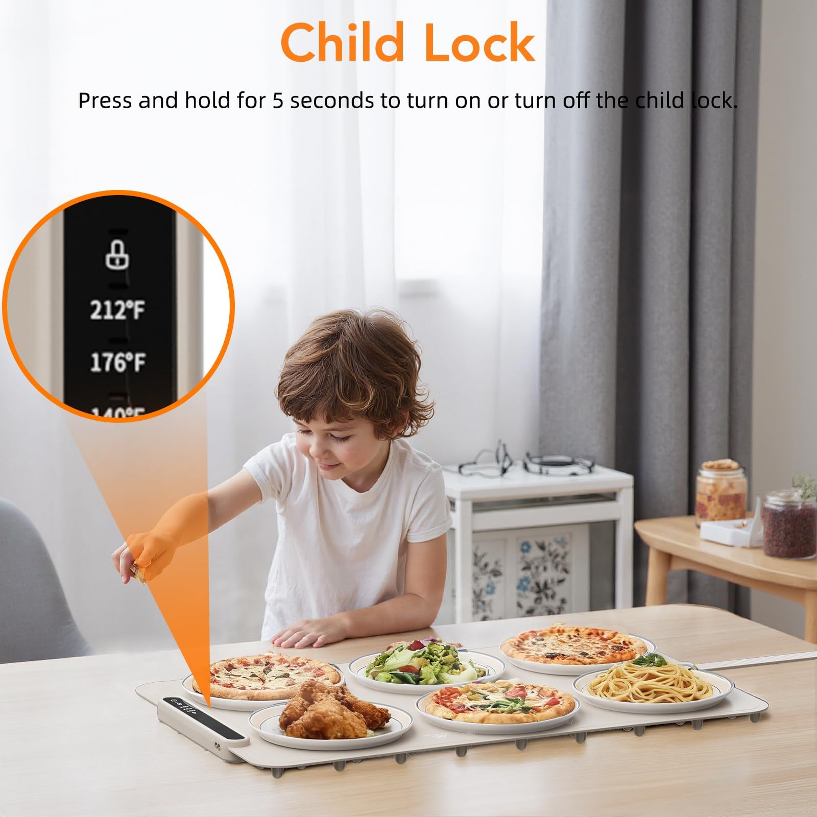 COWSAR Food Warming Mat-Max Temp 212℉,Fast Heating Silicone Electric Warming