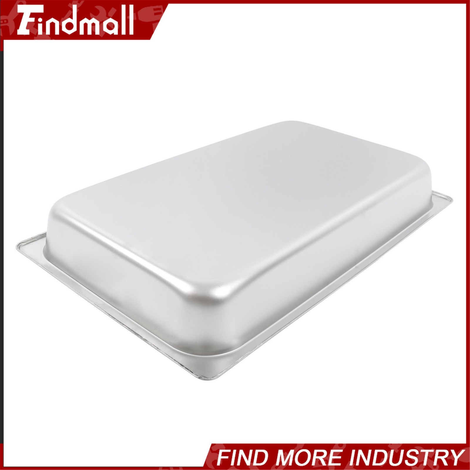 Findmall 2 Pack 2.5″ Deep 1/1 Size Steam Table Pan Hotel Pans Stainless Steel