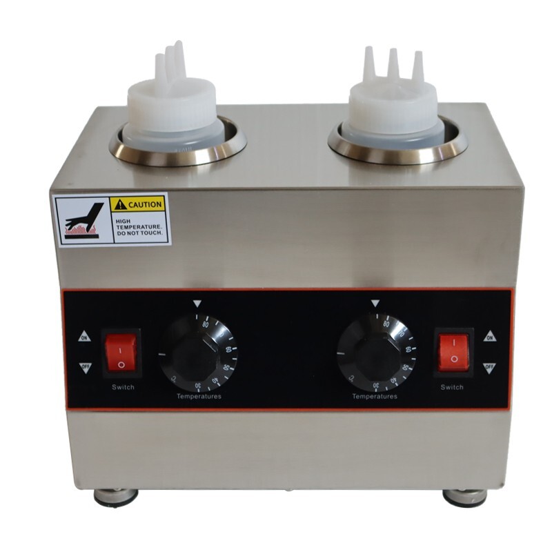 Electric Food Sauce Warmer Heater Commercial Sauce Warmer Dispenser with 650ml B