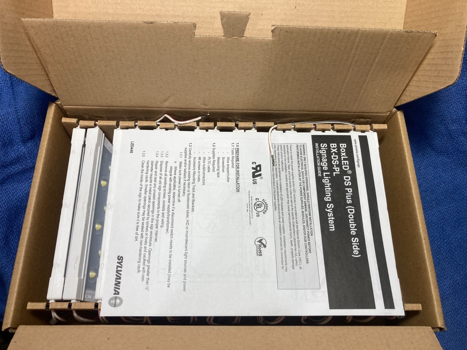 LED RETROFIT SIGN CONVERSION BACKLIGHTING MODULES Osram BX-DS-PL-865 100W 24V