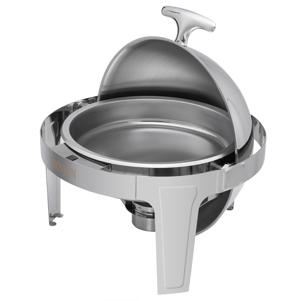 Small Round Chafer with 6 Quart Capacity for Appetizers & Side Dishes at Banquet