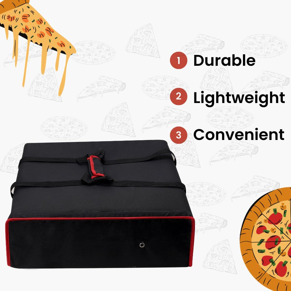 Pizza Delivery Bag – Insulated Pizza Warmer for Hot Delivery, Large Size – 20 X