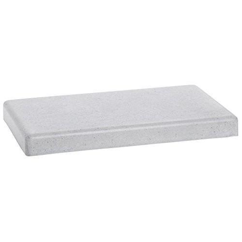 HUBERT Display Riser Rectangular Concrete Look Grey – 10″ L x 6″ W x 1″ H