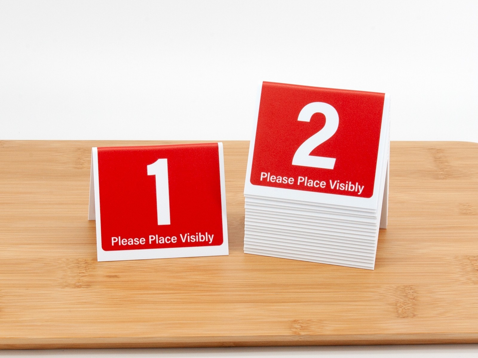 Table Numbers 1-20 – 6 sets, Blue, Red, Green, Orange, Pink, Teal