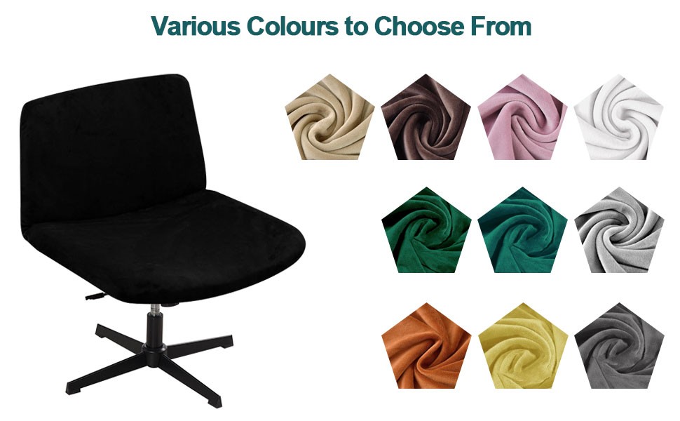 Velvet Armless Chair Cover Criss Cross Chair Cover Armless Office Desk Chair