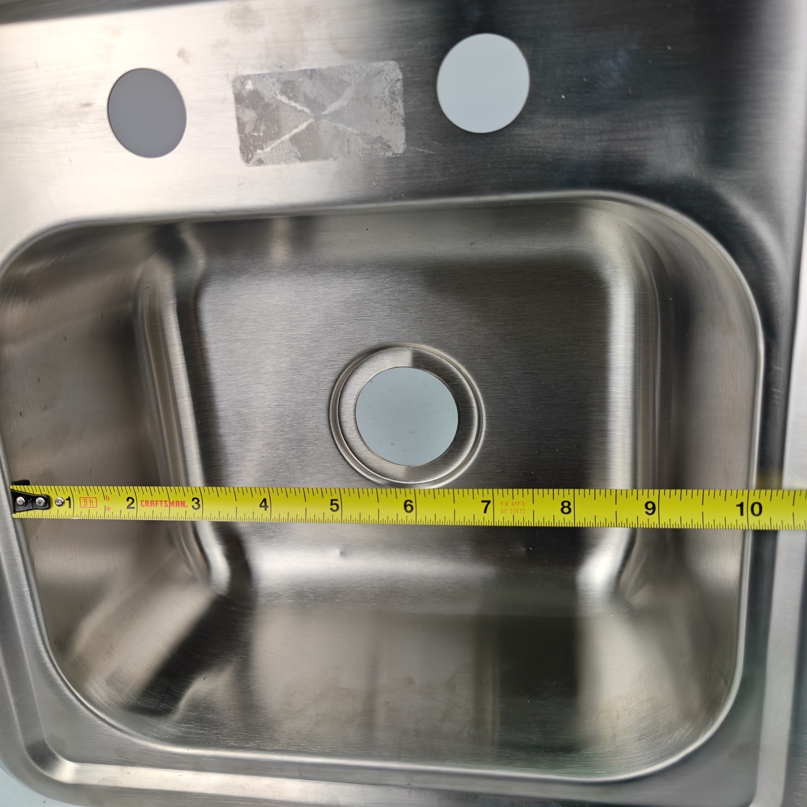 Mini 13″ x 13″ Stainless Steel Commercial Grd Drop-In Hand Sink GSW USA HS-0810I
