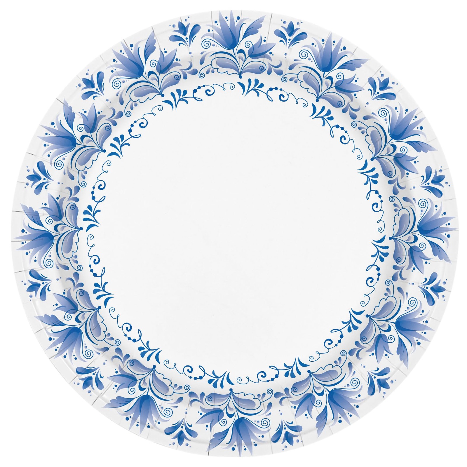 Charmount 10 Inch Large Paper Plates, 100 pcs 10 100 Pack, Blue