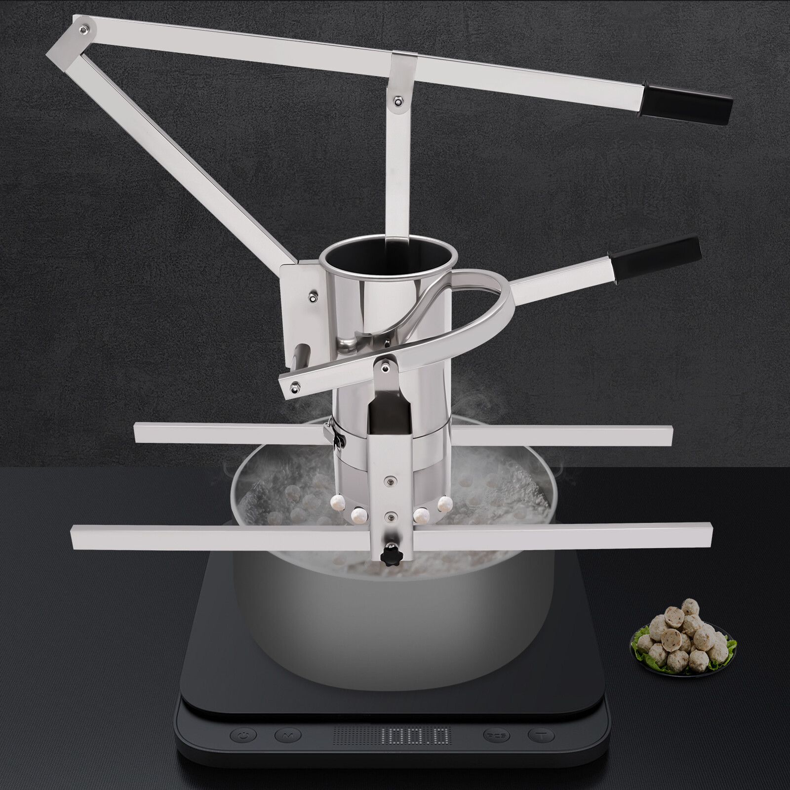 Manual Adjustable Meatball Maker Machine Fish Pork Beef Meatball Making Device