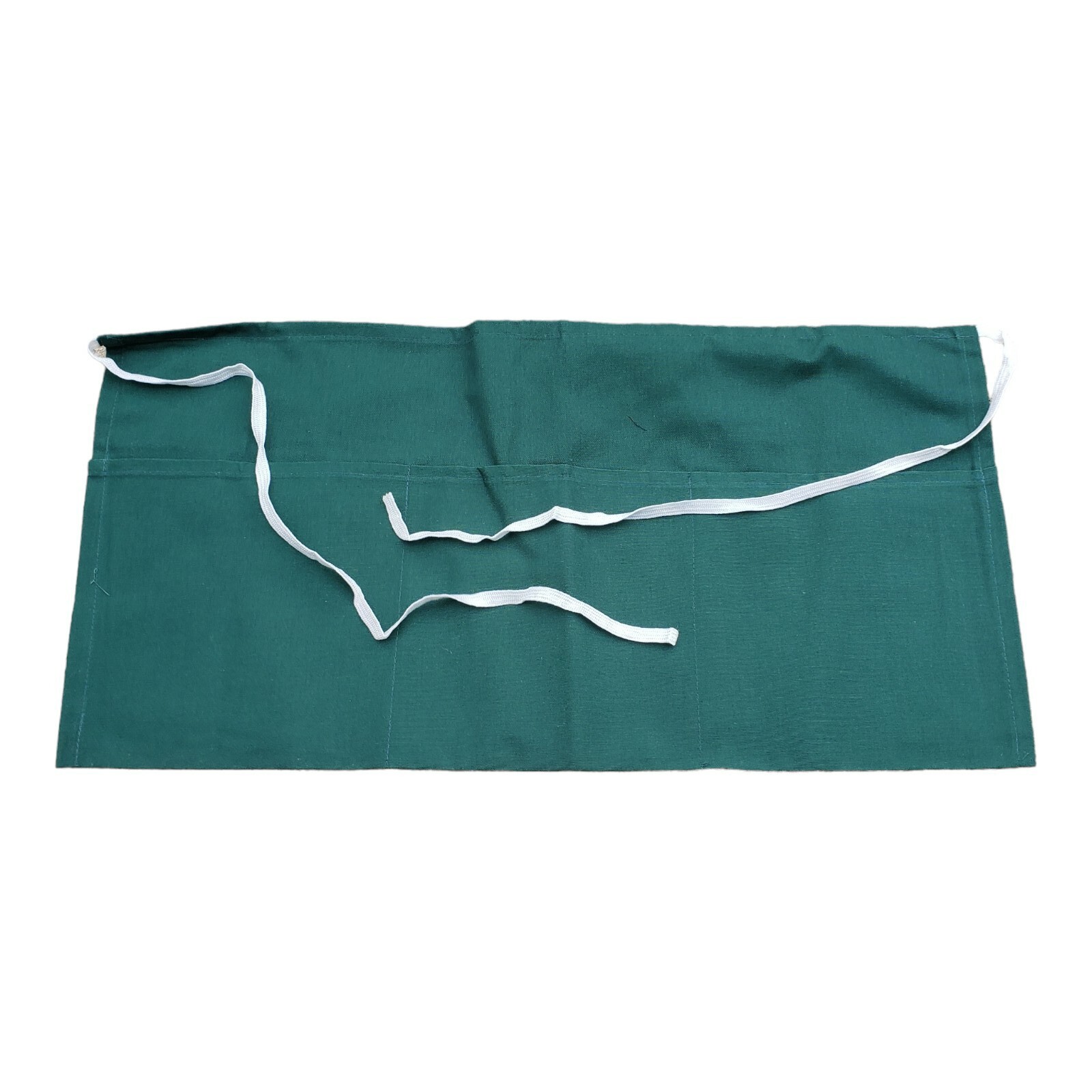 2 NEW WAITRESS WAITER GREEN HALF BIB APRONS HEAVY DUTY 3 POCKETS BARISTA 27″x13″