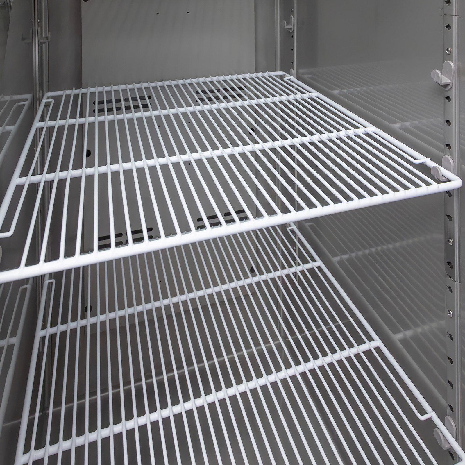 54″Commercial Freezer 49Cu.Ft 4 Door Stainless Steel -8~0℉ Air Cooling 6 Shelves