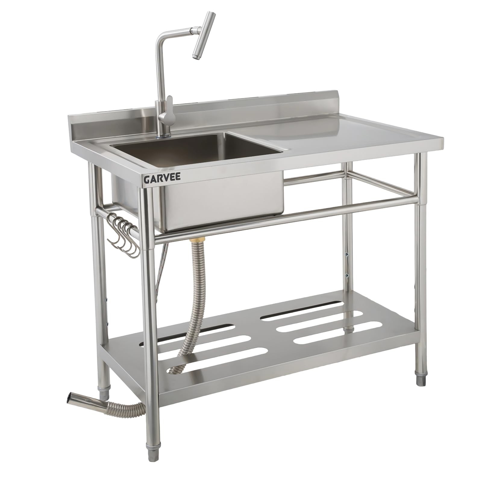 Free Standing Commercial Stainless Steel sink 40″ Kitchen Utility Sink