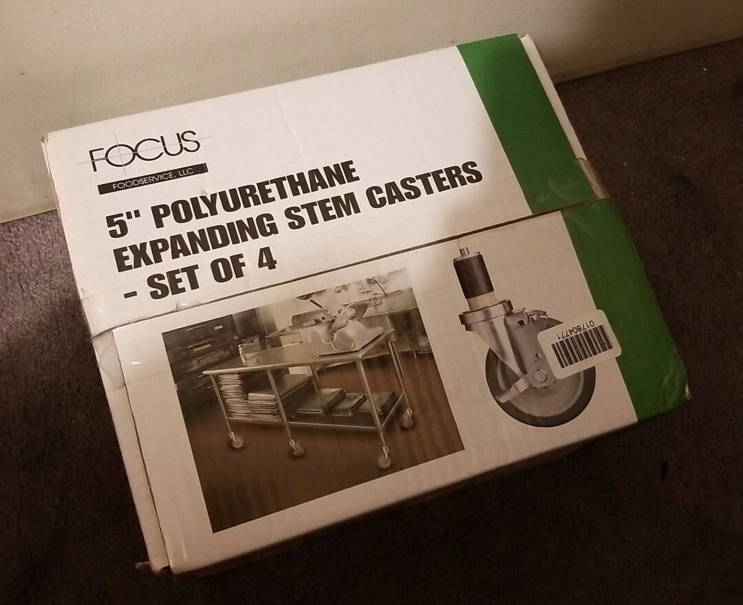 Focus – FECST5 – 1 5/8 in Expanding Polyurethane Stem Caster Set w/ 5 in wheels