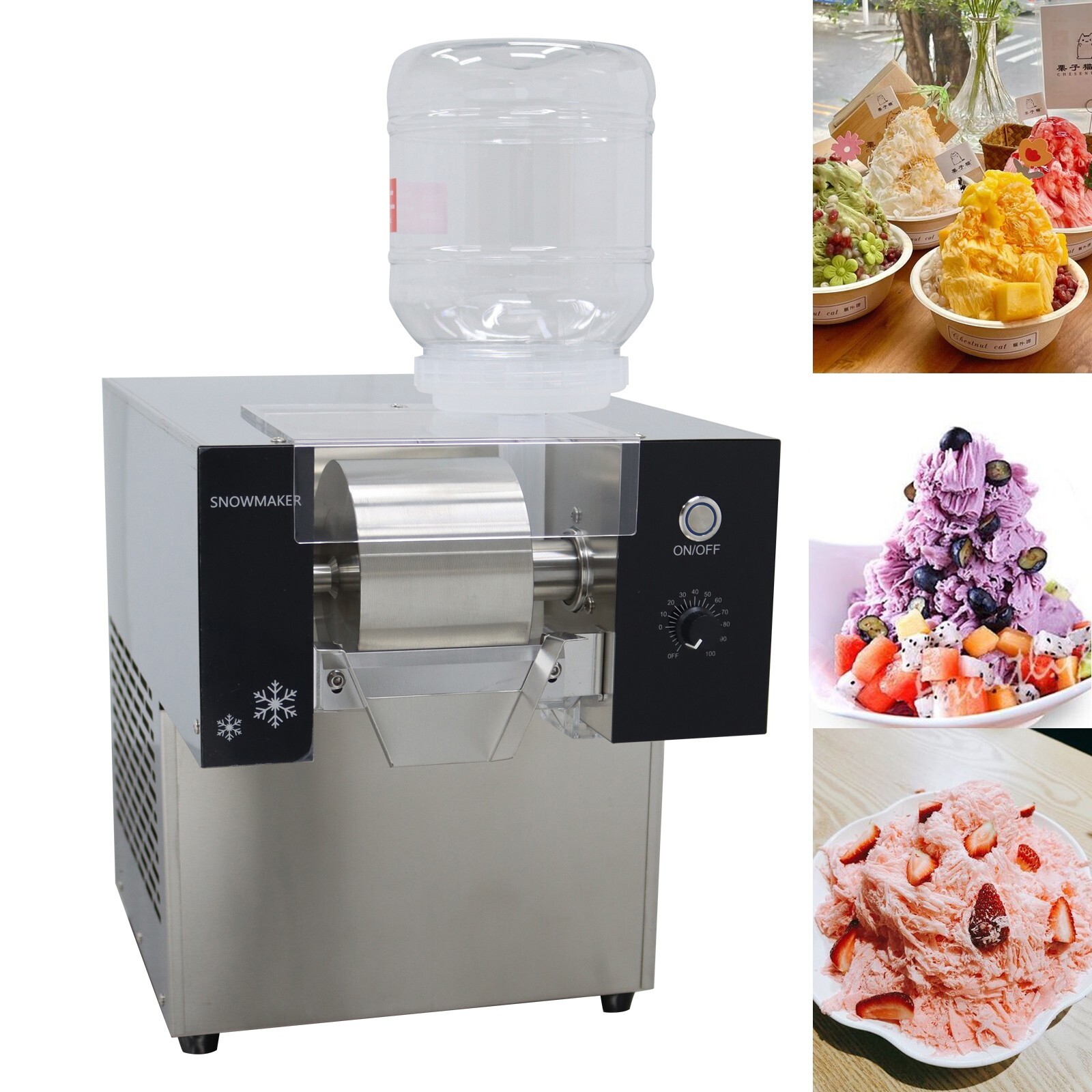 Commercial Air Cooling Snowflake Ice Machine Ice Shaver Snow Cone Ice Shaving