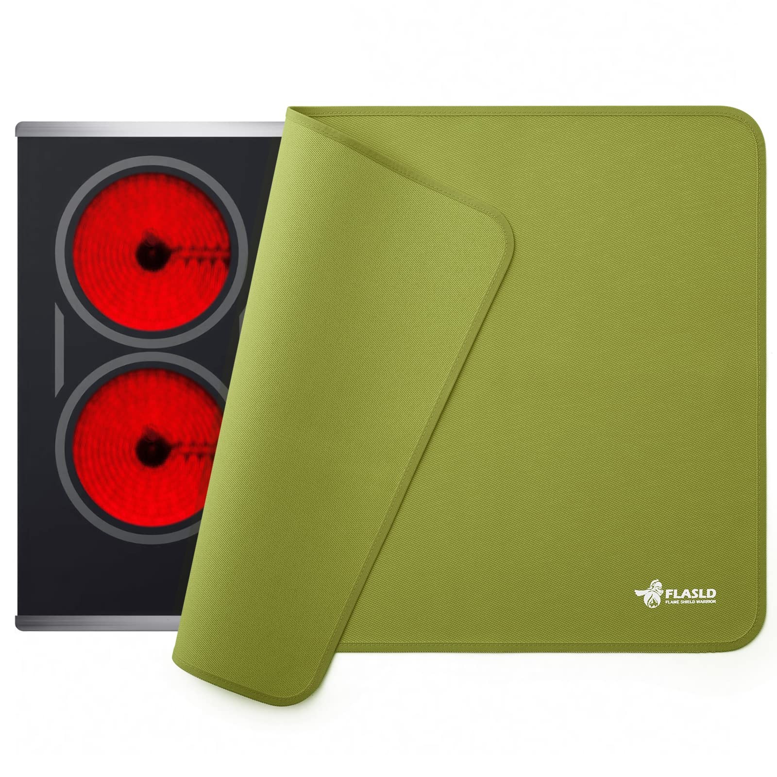 FLASLD Fireproof Stove Cover Protector for Electric 20×24 inch, Spinach Green