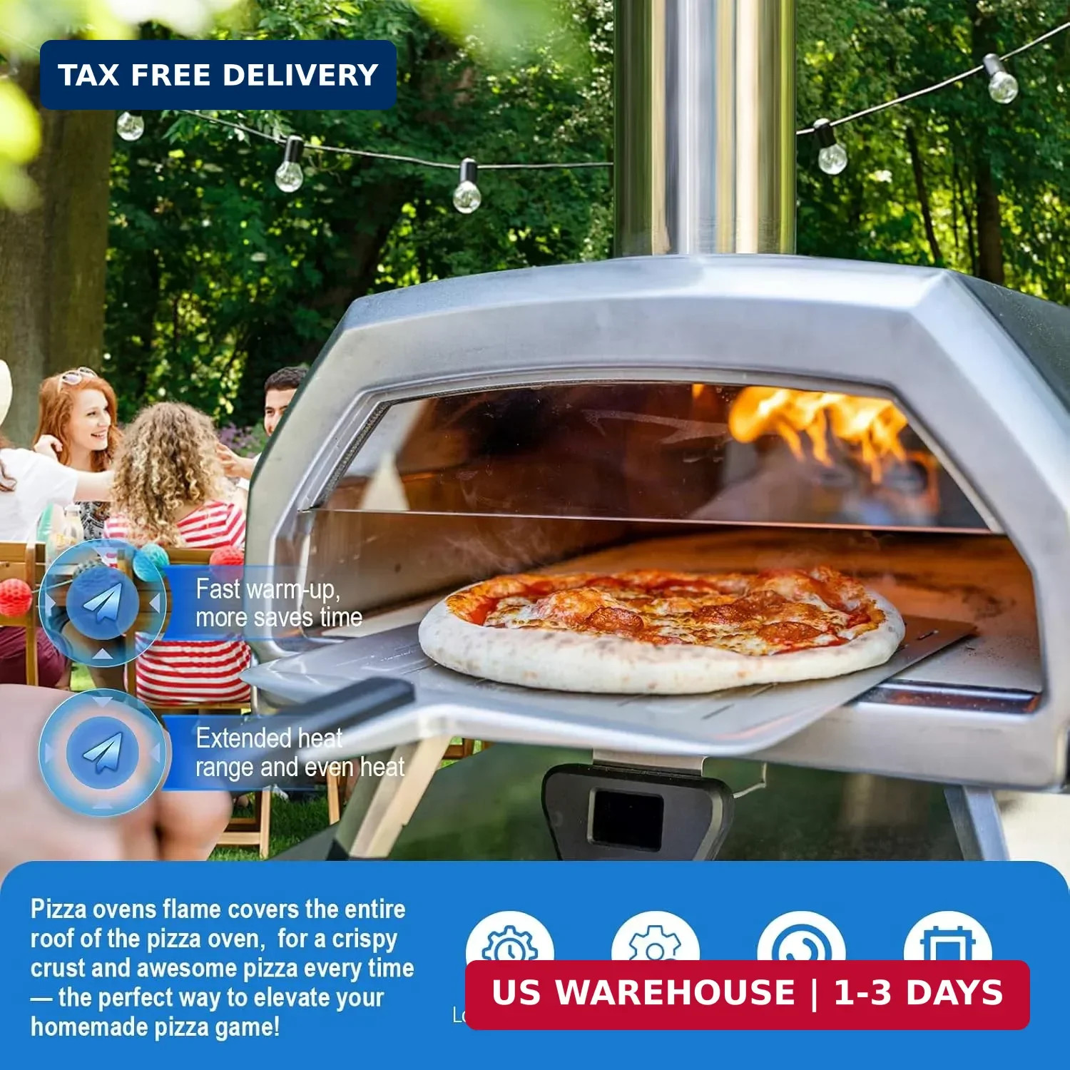 Pizza Oven Accessories, Gas Burner Rttachment for Karu 12 and Karu 12G Outdoors