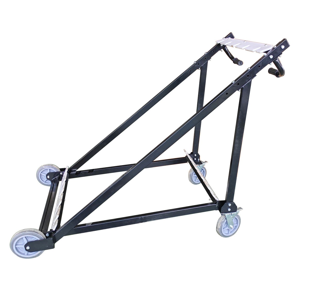 Round Folding Table Rolling Storage Cart Steel for (10) 48″, 60″, 72″ Tables