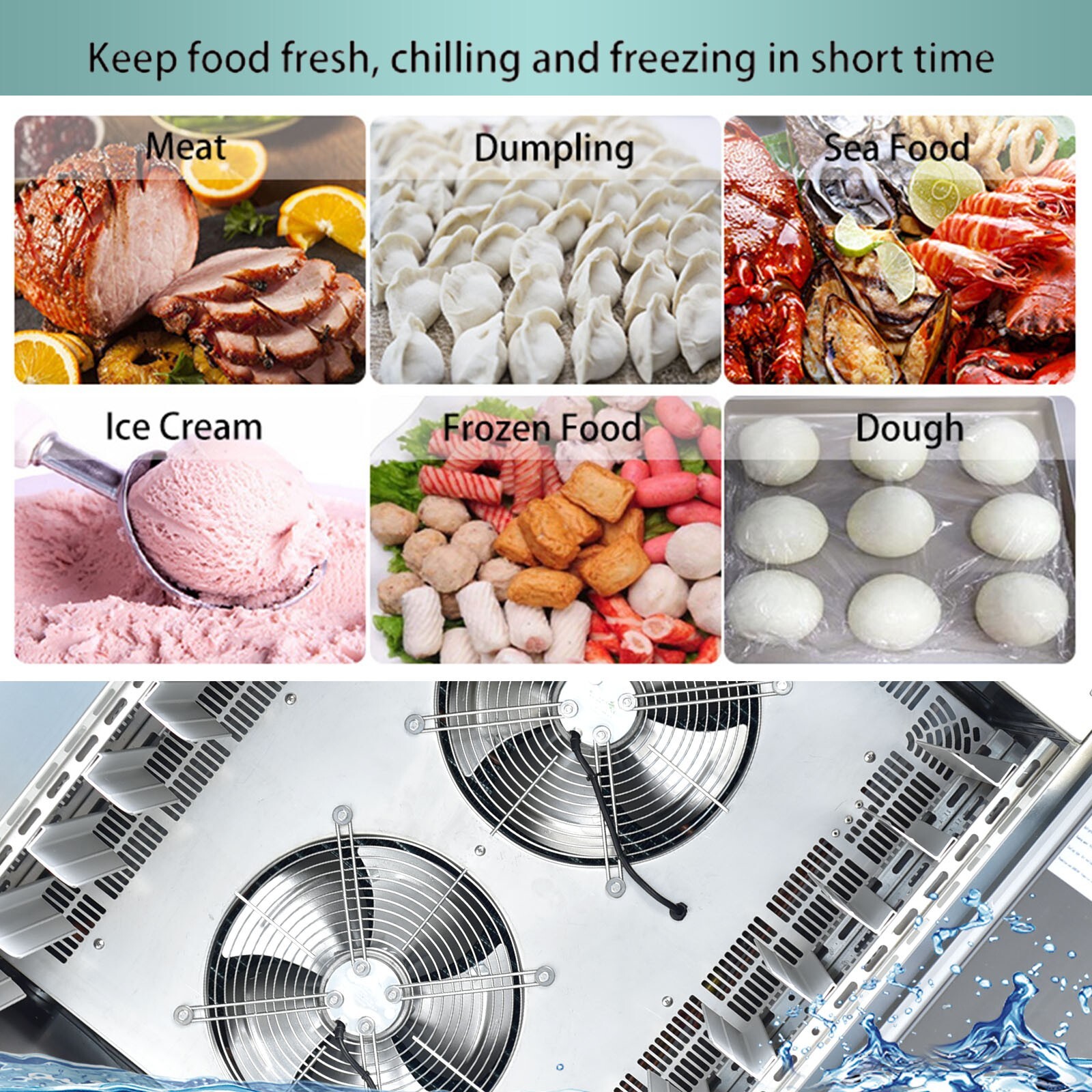 Kolice Commercial 10 Trays Blast Chiller Blast Freezer for Restaurant Kitchen