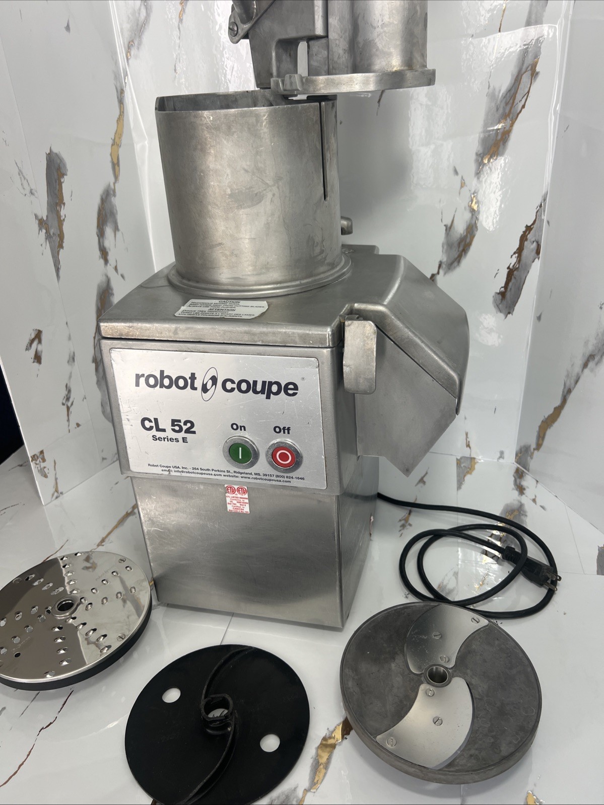 Robot Coupe CL 52 E Series E Continuous Feed Vegetable / Food Processor W/ Discs