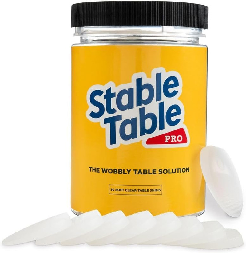 Stable Table – Clear Restaurant Table Leg 30 Shim Wedges Premium Furniture Level