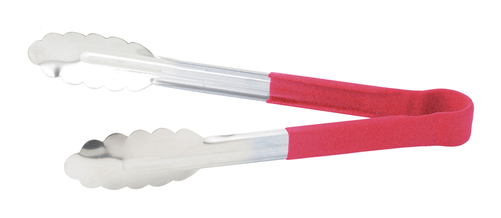 9″ S/S Utility Tong, PP Hdl, Red (6 Each)