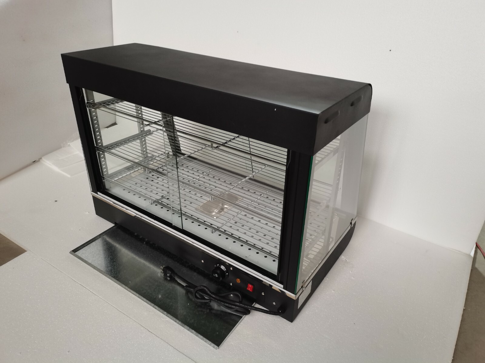 PreAsion 35″Commercial Desktop Food Display Cabinet Egg Tart Heating Insulation
