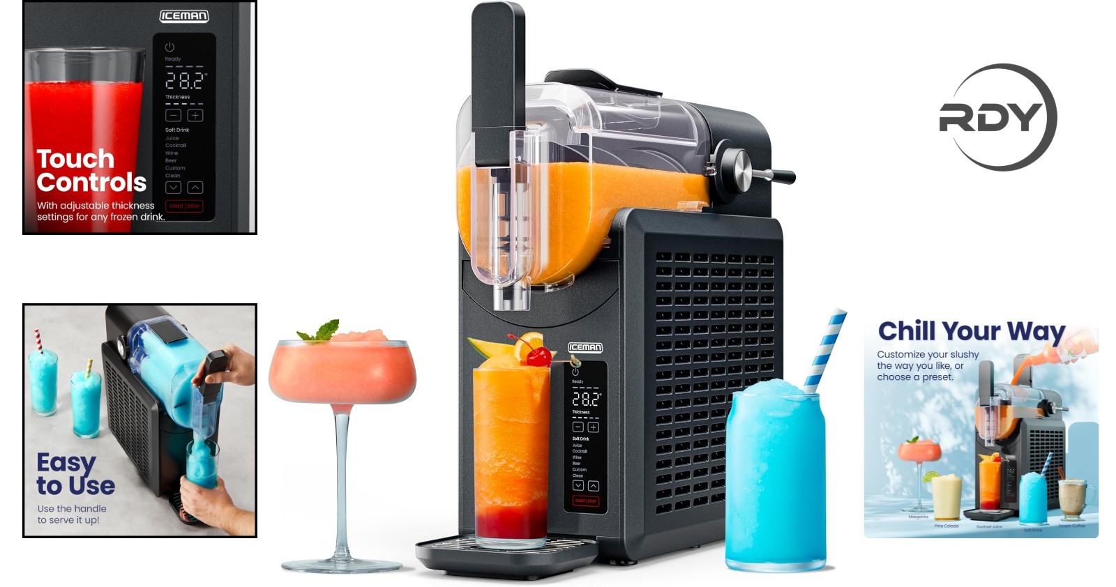 Chefman Slush-Ease 68oz Drink Maker – Automatic Cleaning & Creative Beverages