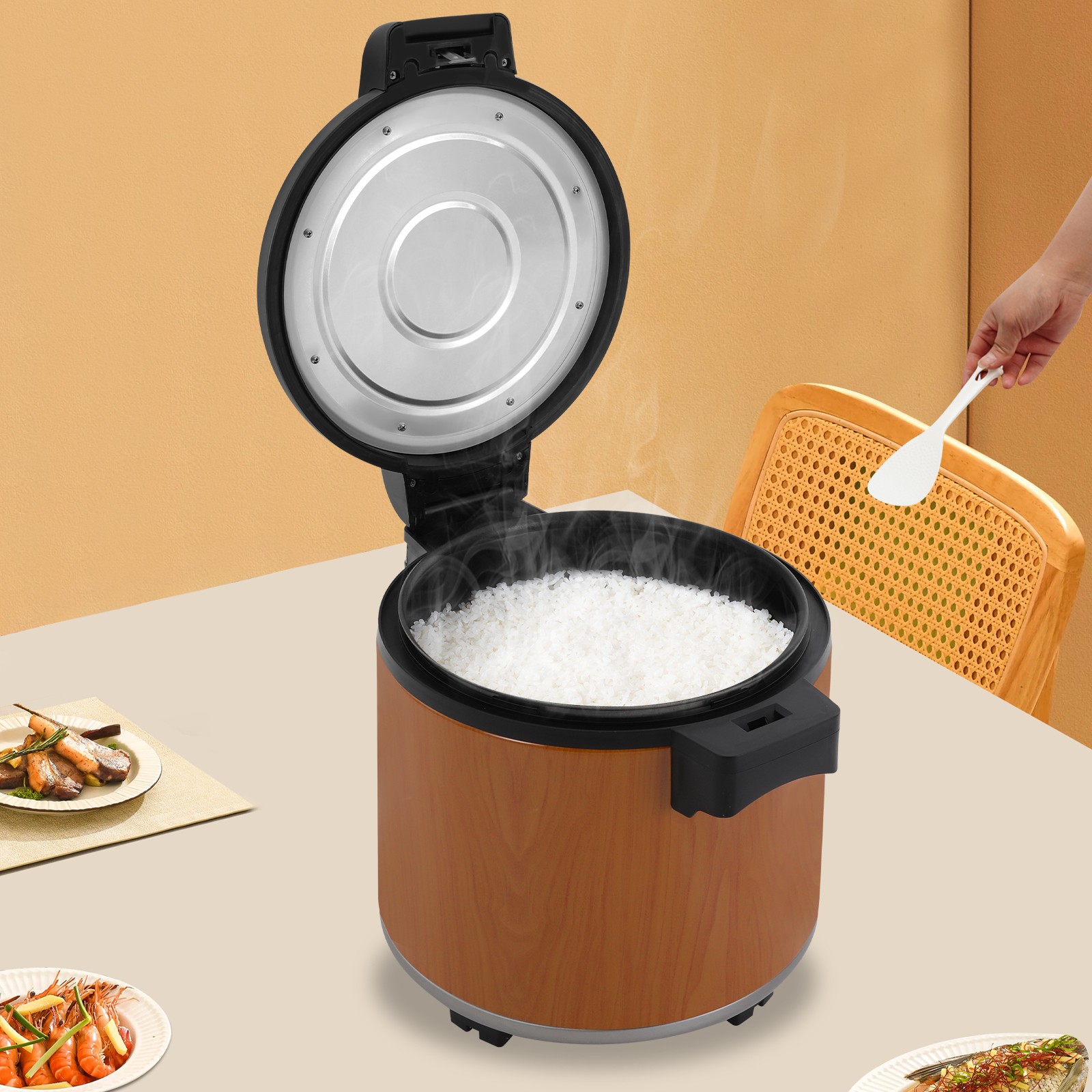23L 105W Electric Rice Warmer Tabletop Commercial Rice Food Warmer ﻿6.08 Gallon