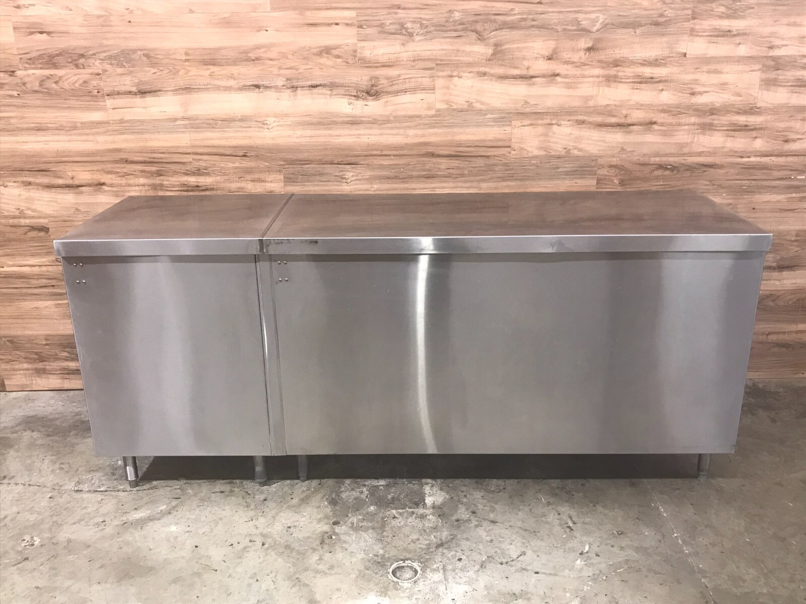 2-Sided Stainless Steel Dish Cabinet w/ Drawer – 84.5×24.5×36.5″