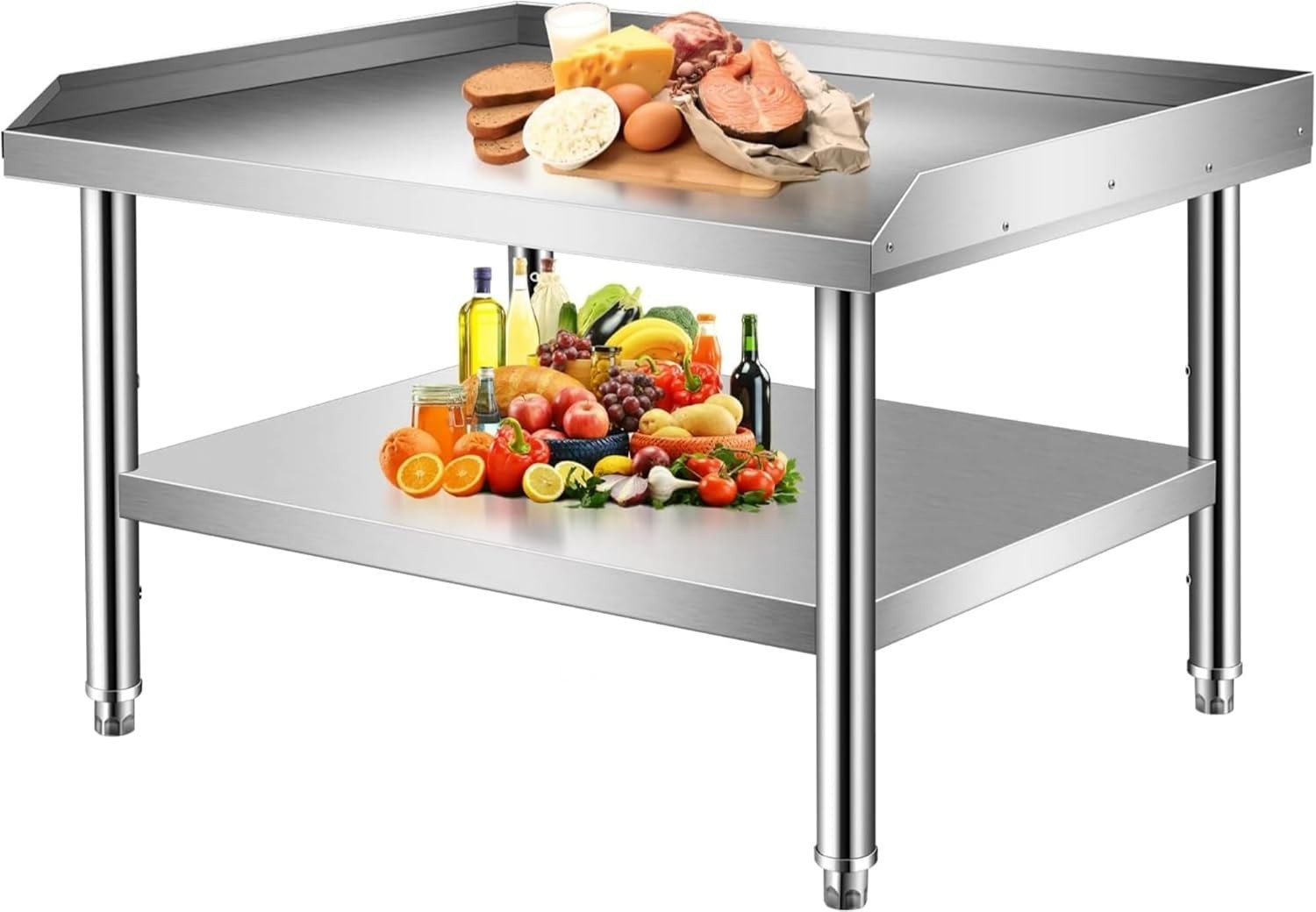 60x30x24″ Stainless Steel Equipment Stand with Undershelf, NSF Commercial Table