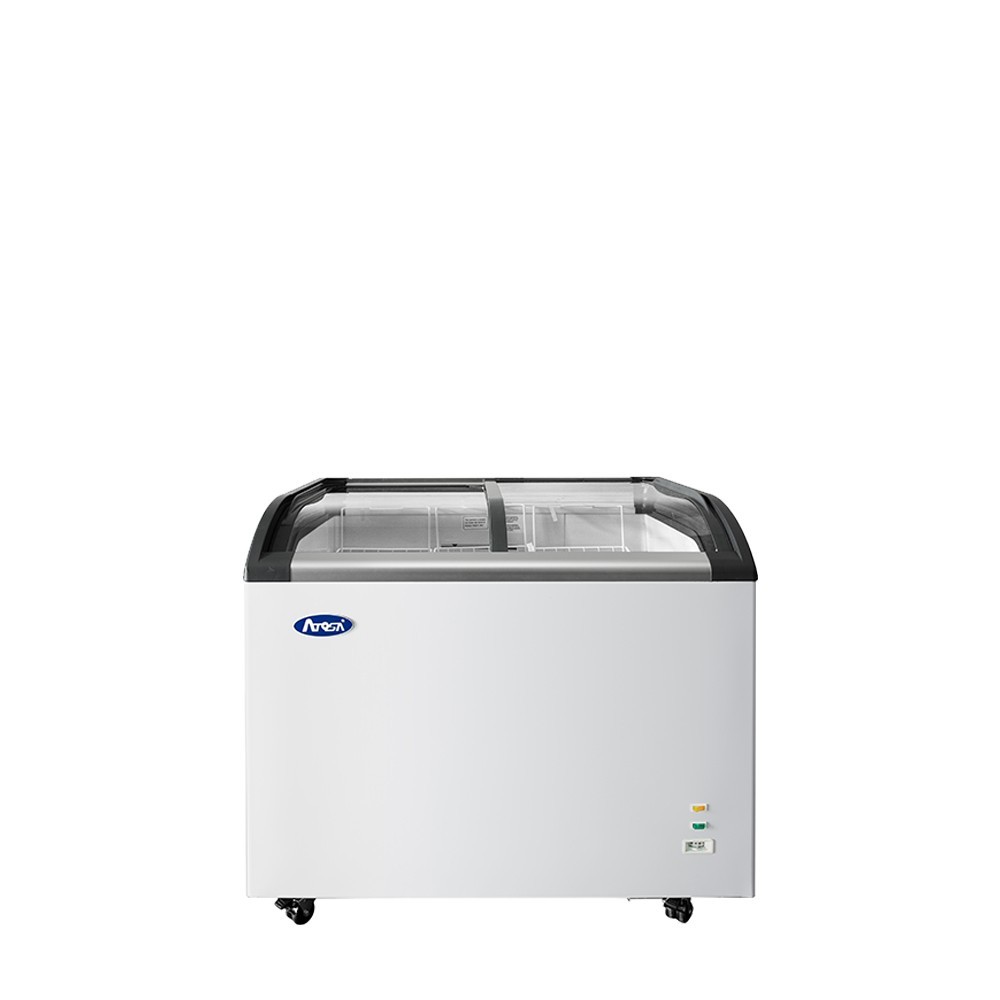 ATOSA MMF9110 CURVED GLASS TOP CHEST FREEZER 9 CU FT -10° F to -1° F ICE CREAM