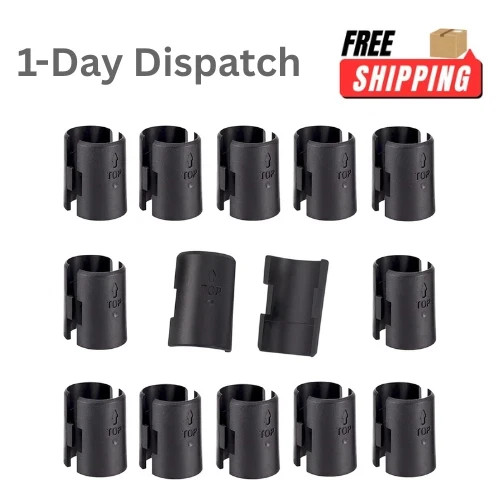26 Pack Wire Shelf Clips for 1″ Post Wire Shelving Lock Replacement Sleeves Blac