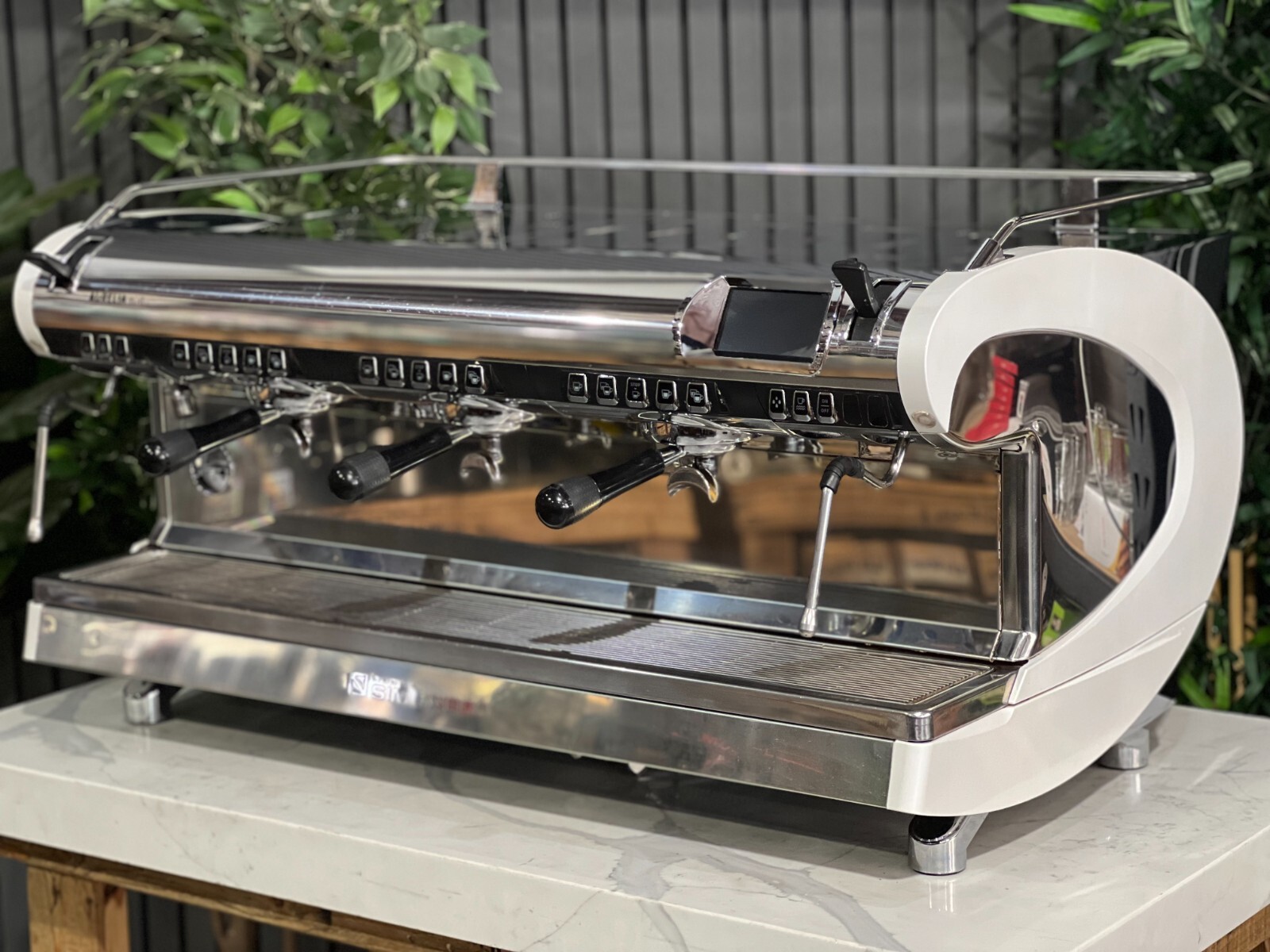 NUOVA SIMONELLI AURELIA WAVE VOLUMETRIC 3 GROUP WHITE ESPRESSO COFFEE MACHINE
