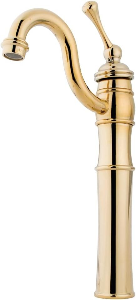Kingston Brass KB3422BL Vessel Standard Mount Bathroom Faucet, Polished Brass