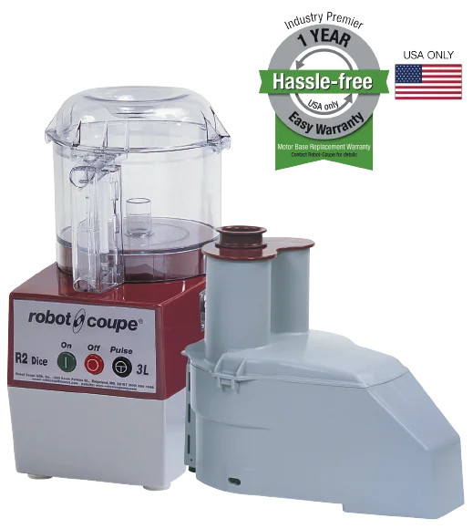 Robot Coupe R2DICE Continuous Feed Food Processor, 3 L Gray Polycarbonate Bow…