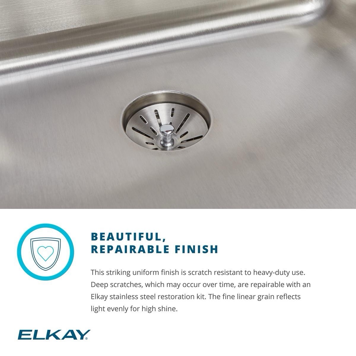 ELKAY Lustertone® Classic Stainless Steel LRAD2219603 Single Bowl ADA Sink