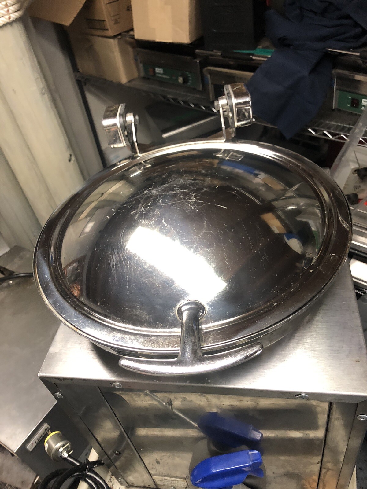 Spring 4qt Round Stainless Steel Induction Chafer