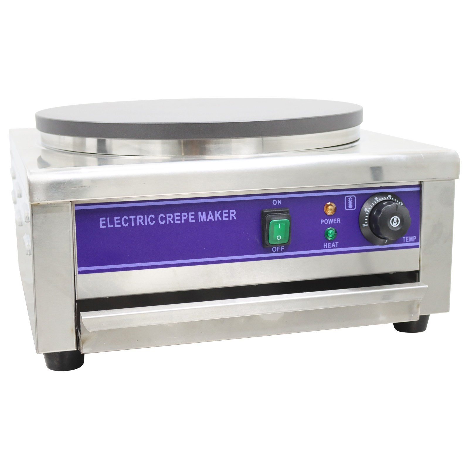 PreAsion Commercial Crepe Make Machine Electric Single Crepe Maker and Griddle P