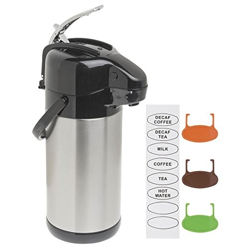 HUBERT® Airpot Coffee Dispenser with Lever Lid, Thermal 2.5 Liter