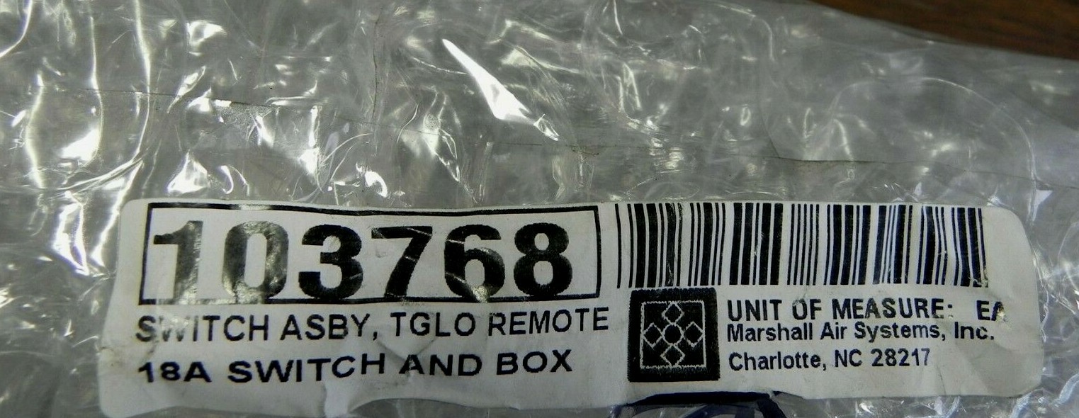 103768 Marshall Air Tglo Remote 18A Switch Box Heavy Duty (FR)